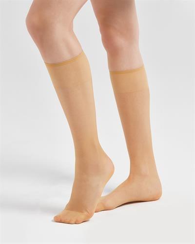 Kadın Dizaltı İnce 2li Çorap Ten Rengi