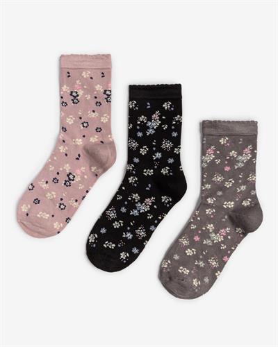 Kadın Premium Dikişsiz 3lü Bambu Çorap Full Çiçek