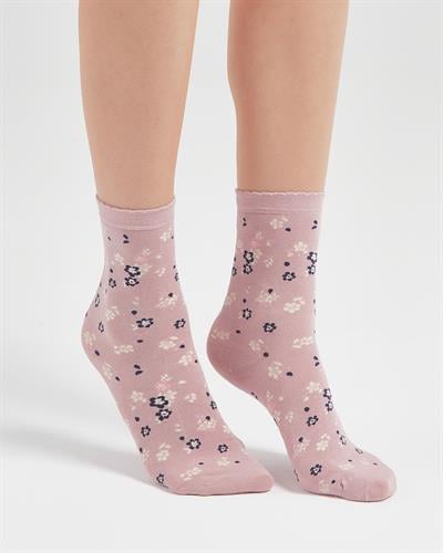 Kadın Premium Dikişsiz 3lü Bambu Çorap Full Çiçek