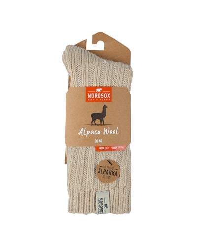 Kadın Alpaka Kışlık Yün Çorap Bej