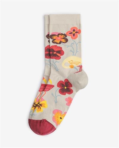 Kadın Dikişsiz Çiçek Desenli Çorap 