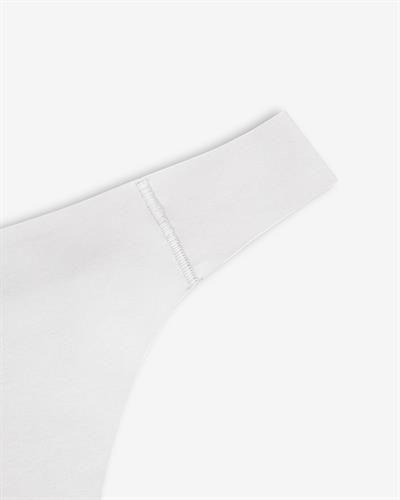 Kadın Dikişsiz Pima Pamuk Tanga Külot Beyaz