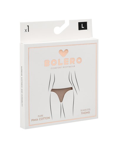 Kadın Dikişsiz Pima Pamuk Tanga Külot Ten