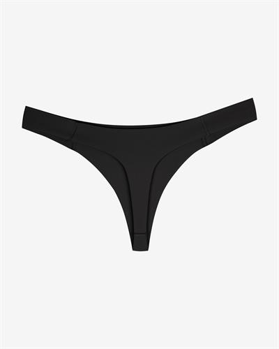 Kadın Dikişsiz Pima Pamuk Tanga Külot Siyah