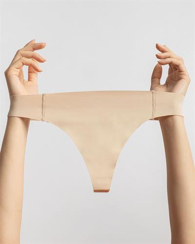 Kadın Dikişsiz Pima Pamuk Tanga Külot Ten