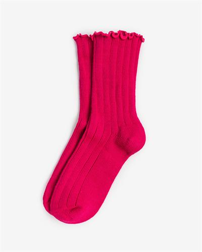 Kadın Fırfırlı Çorap Pembe