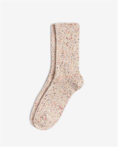 Kadın Kırçıllı Kışlık Bot Çorabı Krem