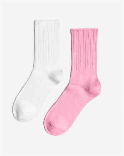 Kadın 2li Uyku Çorabı Kokulu Pembe Krem