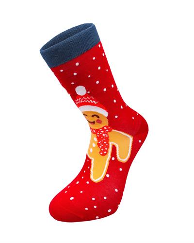 Kadın Kurabiye desenli Eşi Farklı Yılbaşı Çorabı