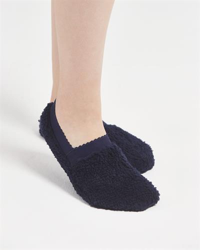 Kadın Peluş Ev Çorabı Lacivert