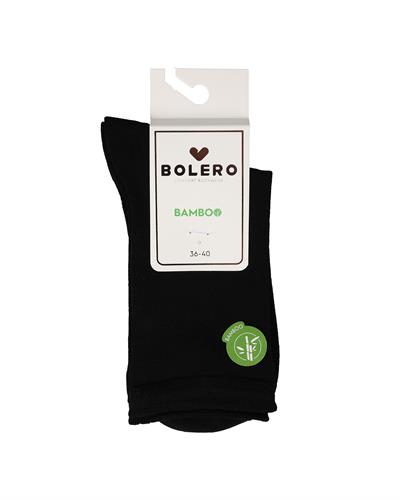 Kadın Premium Dikişsiz Bambu Çorap Düz Siyah