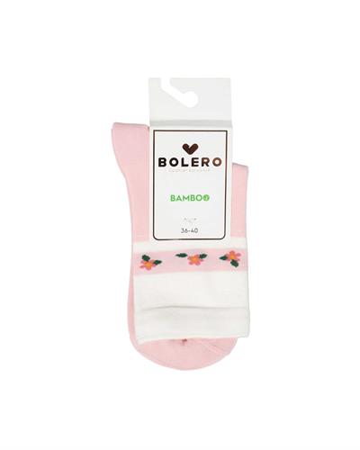 Kadın Premium Dikişsiz Bambu Çorap Konç Çember Pembe