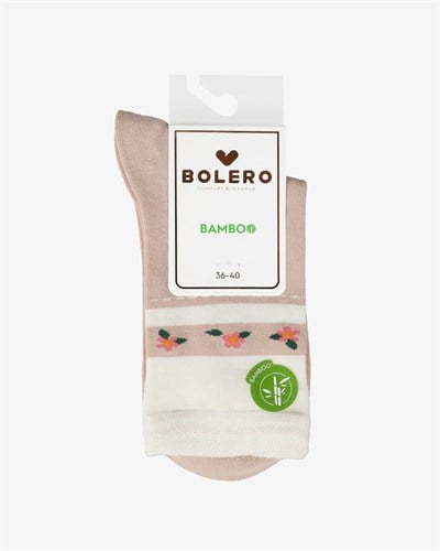 Kadın Premium Dikişsiz  Bambu Çorap Konç Çember Vizon