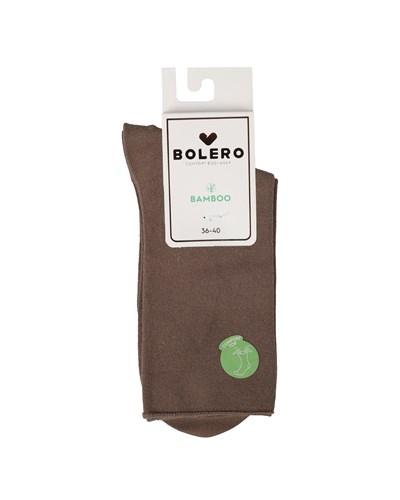 Kadın Roll Top Lastiksiz Bambu Çorap Vizon