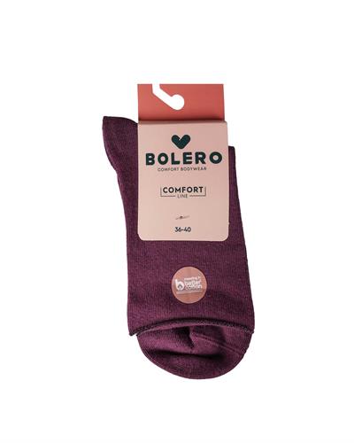 Kadın Roll Top Lastiksiz Pamuk Çorap Mor