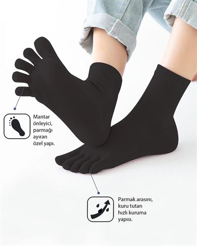 Kadın Parmak Çorap Siyah 