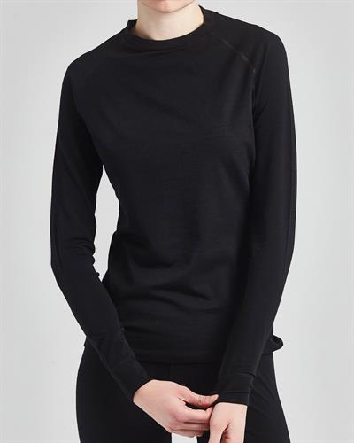 Kadın Termal Merino Yün İçlik Siyah Üst