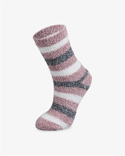 Kadın Soft Touch 2li Peluş Ev Çorabı Pembe Kalp