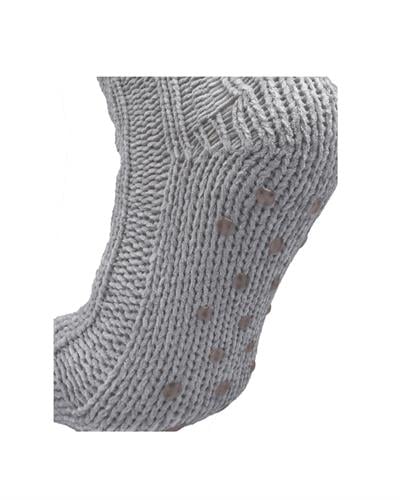 Kadın Şönil İçi Polarlı Ev Çorabı Gri