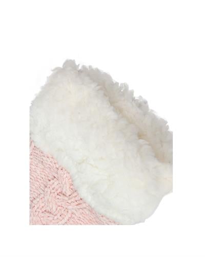Kadın Şönil İçi Polarlı Ev Çorabı Pembe