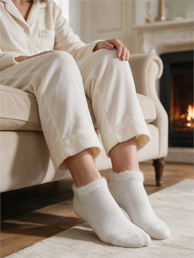Kadın Yün Ev Patiği Gri
