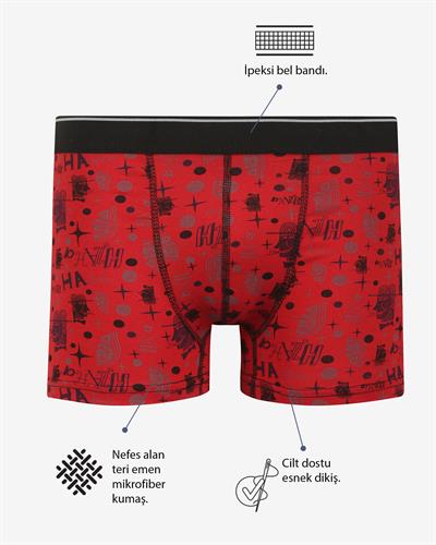 Erkek Boxer Kırmızı