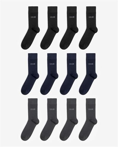 Kişiye Özel Premium Dikişsiz 12li Bambu Çorap Kutulu 