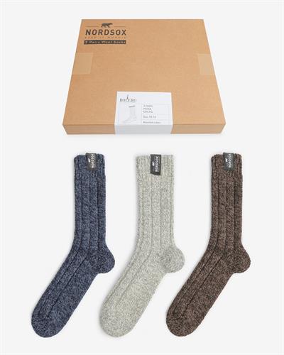 Erkek Kışlık Yün Bot Çorabı 3lü Kutu 
