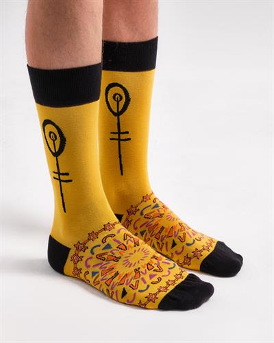 Mandala Etnik Desenli Çorap