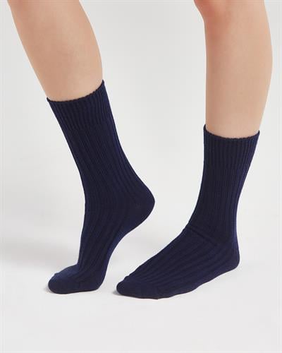 Kadın Merino Yün Çorap Lacivert