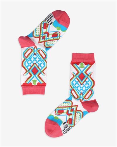 Kadın Pastel Retro Desenli Çorap