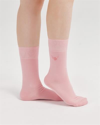 Pembe Renkli Düz Merserize Çorap