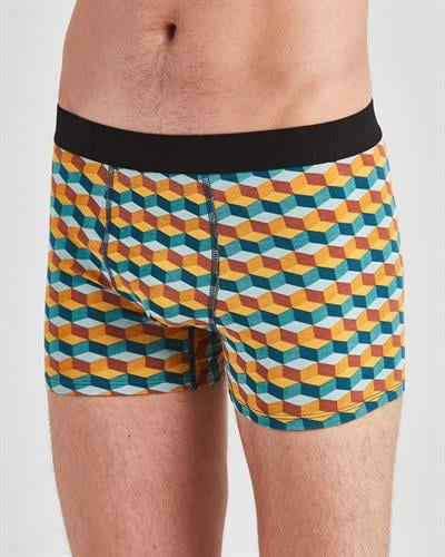 Erkek Boxer Renkli Küp Desen