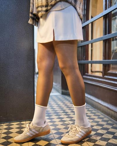 Kadın Roll Top Lastiksiz Bambu Çorap Beyaz