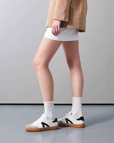Kadın Roll Top Lastiksiz Bambu Çorap Beyaz