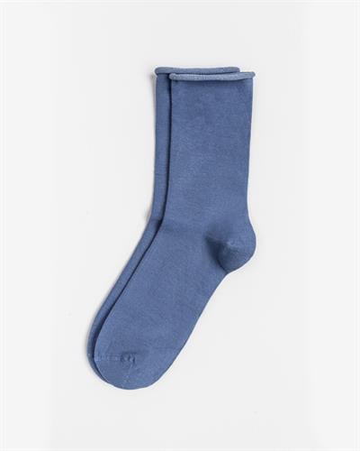 Kadın Roll Top Lastiksiz Bambu Çorap İndigo