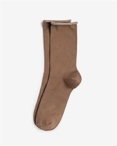 Kadın Roll Top Lastiksiz Bambu Çorap Vizon