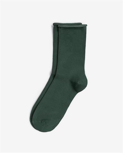 Kadın Roll Top Lastiksiz Bambu Çorap Yeşil