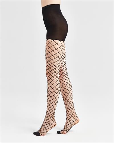 Kadın Şekillendirici Fileli Külotlu Çorap Siyah