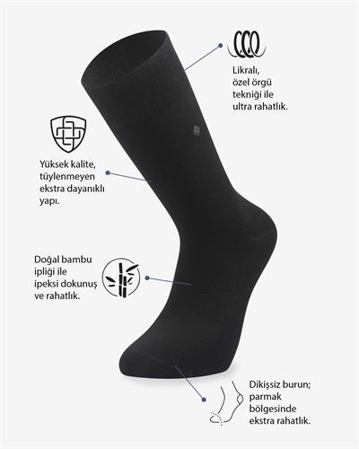 Erkek Premium Dikişsiz Bambu Çorap Çorap