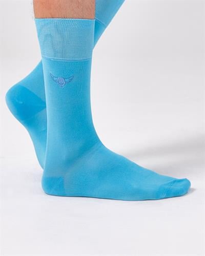 Turkuaz Renkli Düz Merserize Çorap