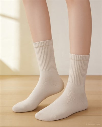 Unisex Fitilli Tenis Çorabı Bej
