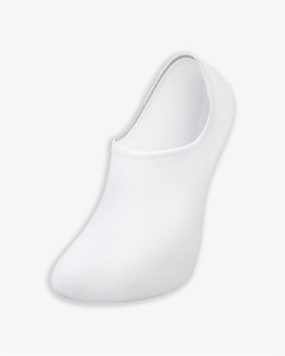 Unisex Premium Dikişsiz Görünmez Bambu Çorap Beyaz