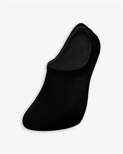 Unisex Premium Dikişsiz Görünmez Bambu Çorap Siyah 