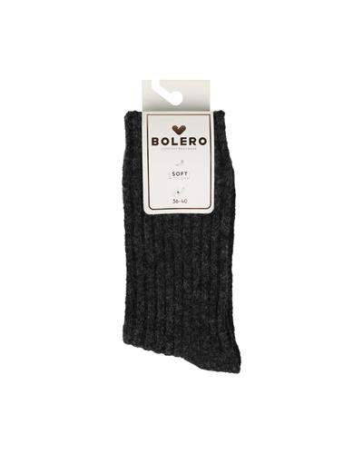 Kadın Kaşmir Yün Bot Çorabı Antrasit