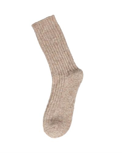 Kadın Kaşmir Yün Bot Çorabı Kahve