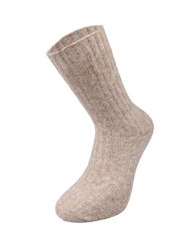 Kadın Kaşmir Yün Bot Çorabı Kahve