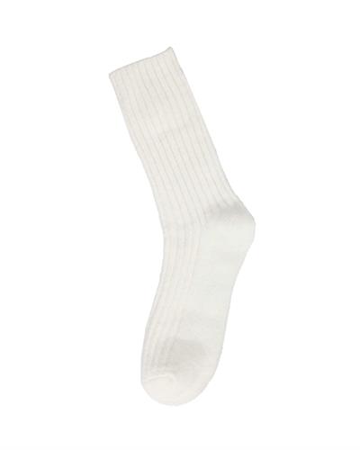 Kadın Kaşmir Yün Bot Çorabı Ekru