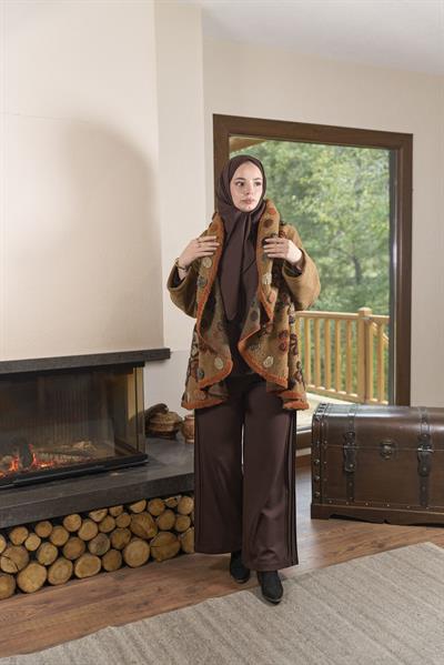 21052 Keçe Ceket-Kiremit