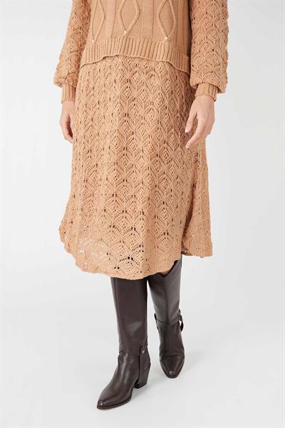 İnci Detaylı Triko Tunik (Karamel)